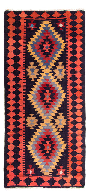 Tappeto corsia Tappeto Kelim - Vecchio - 295 x 135 cm - multicolore