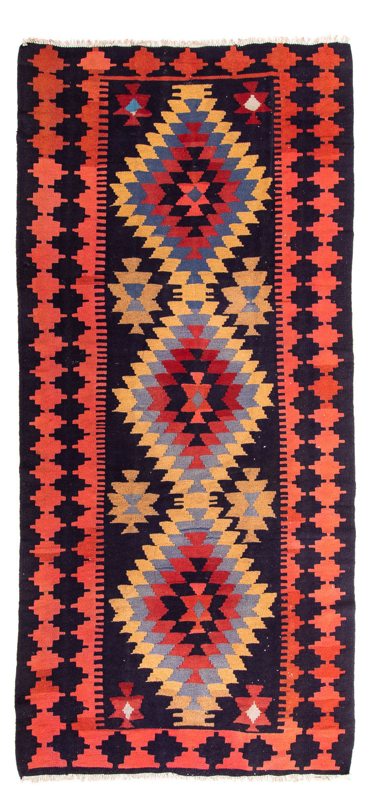Tappeto corsia Tappeto Kelim - Vecchio - 295 x 135 cm - multicolore