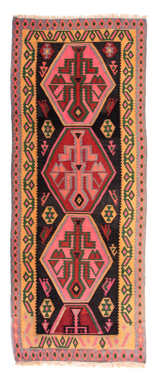 Tappeto corsia Tappeto Kelim - Vecchio - 340 x 150 cm - multicolore