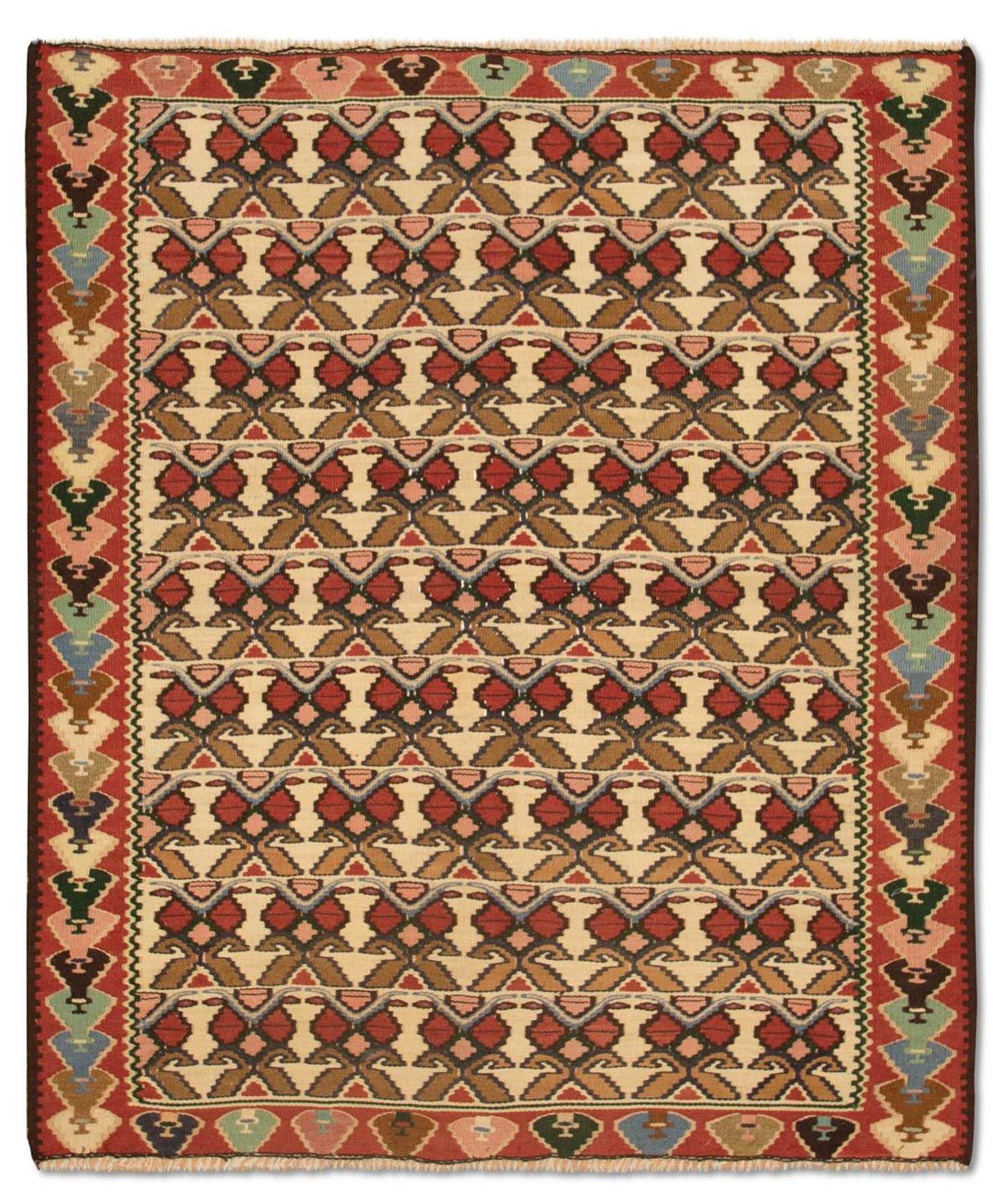 Tappeto Kelim - Vecchio - 143 x 119 cm - beige