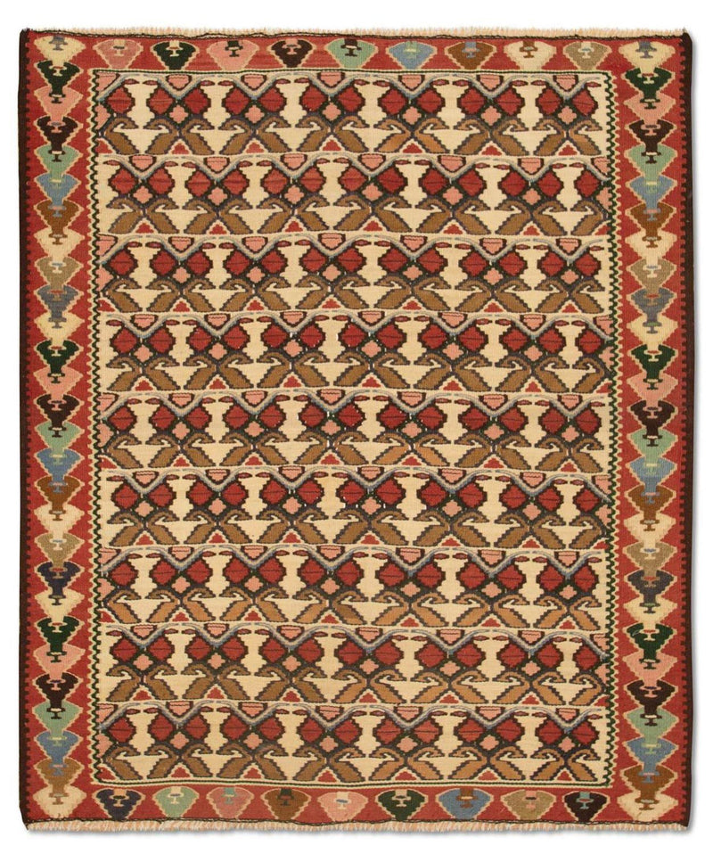 Tappeto Kelim - Vecchio - 143 x 119 cm - beige