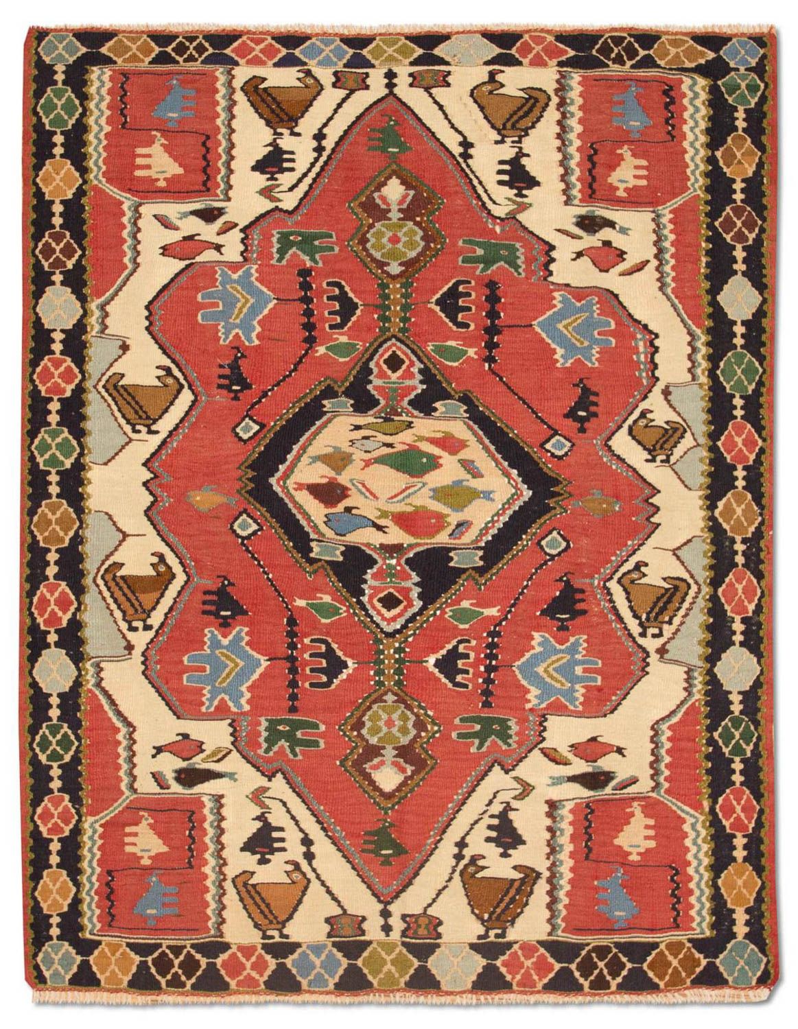 Tappeto Kelim - Orientale - 147 x 112 cm - rosso