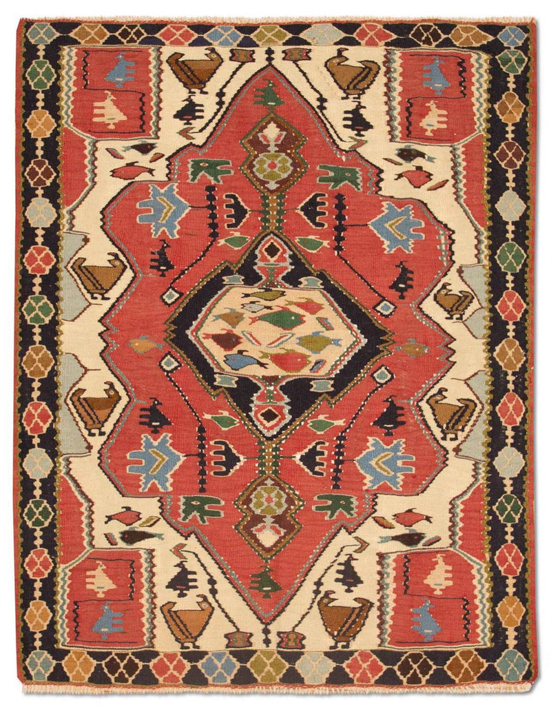 Tappeto Kelim - Orientale - 147 x 112 cm - rosso
