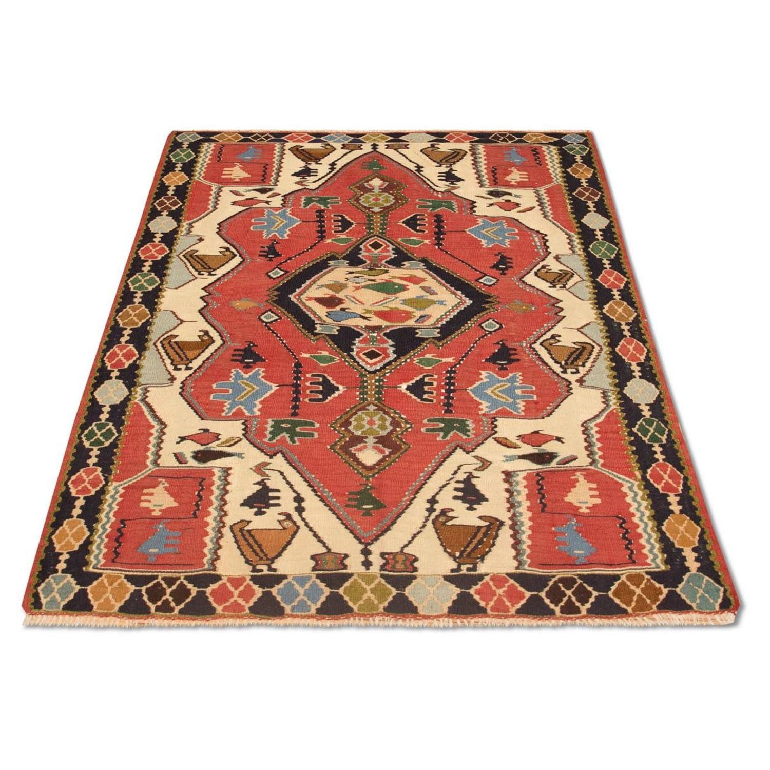 Tappeto Kelim - Orientale - 147 x 112 cm - rosso