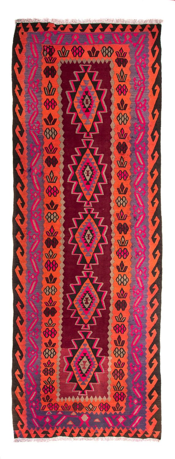 Tappeto corsia Tappeto Kelim - Vecchio - 390 x 141 cm - multicolore