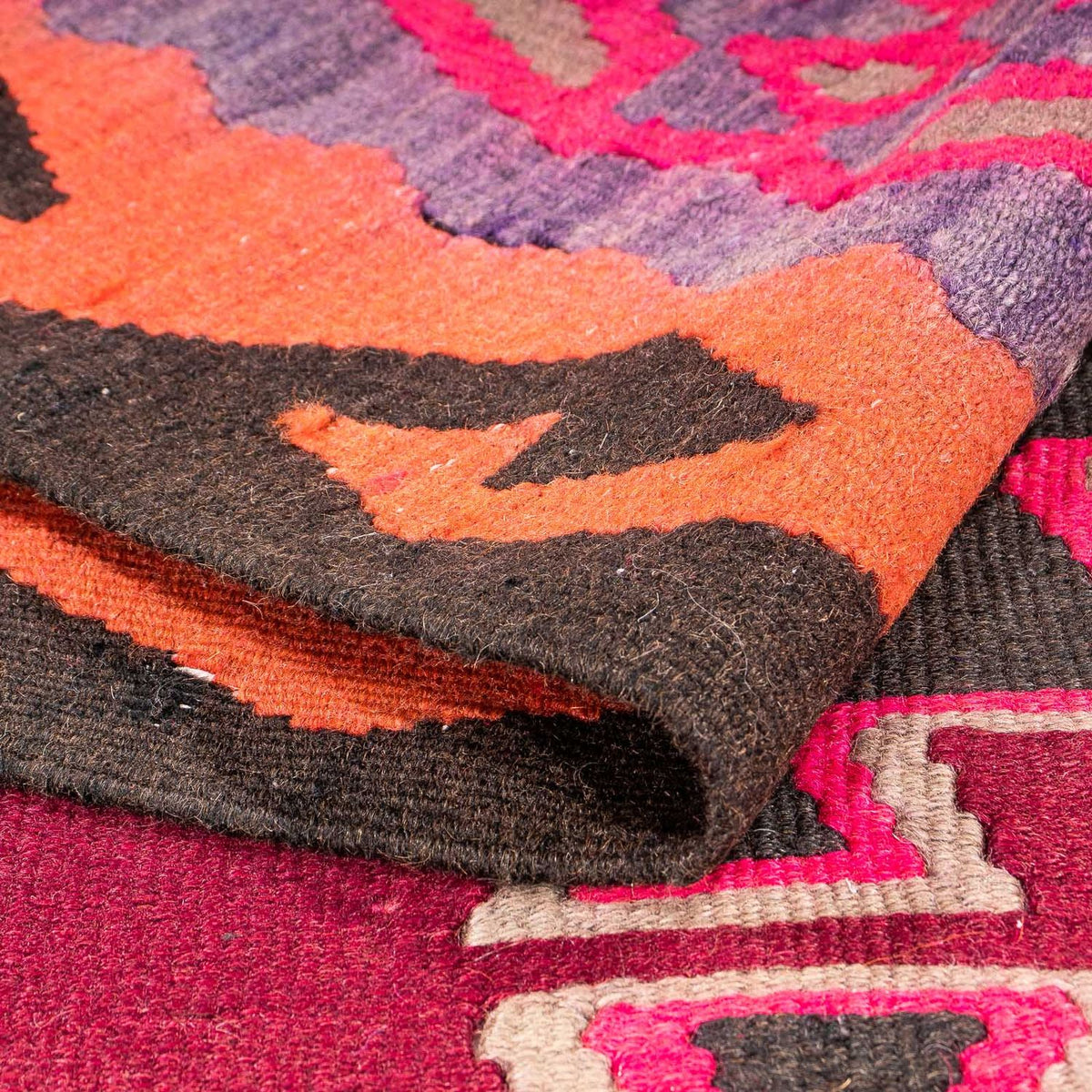 Tappeto corsia Tappeto Kelim - Vecchio - 390 x 141 cm - multicolore