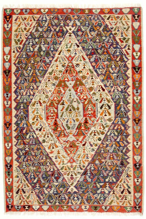 Tappeto Kelim - Vecchio - 153 x 119 cm - blu