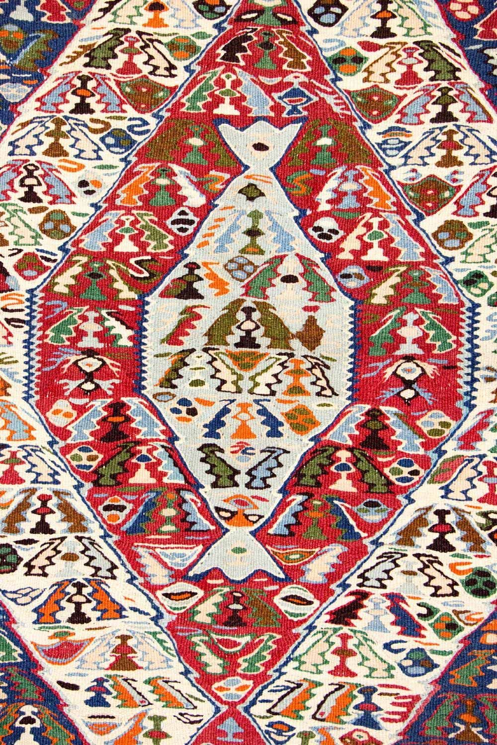 Tappeto Kelim - Vecchio - 153 x 119 cm - blu