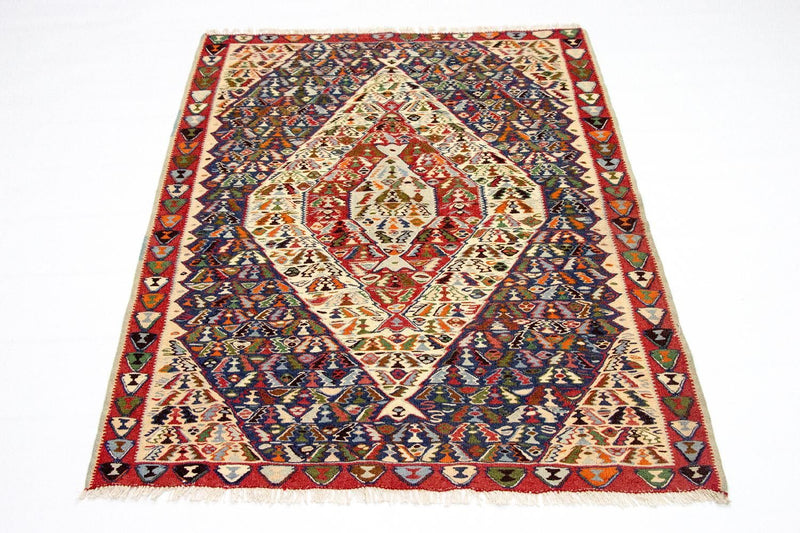 Tappeto Kelim - Vecchio - 153 x 119 cm - blu