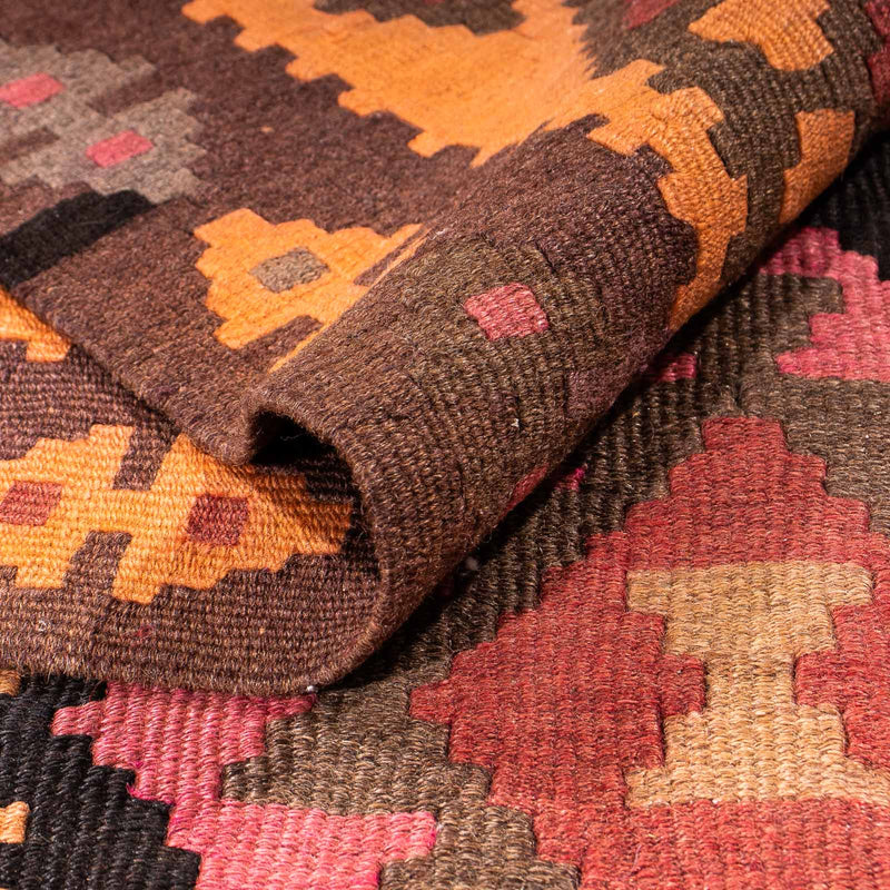 Tappeto corsia Tappeto Kelim - Vecchio - 320 x 150 cm - multicolore