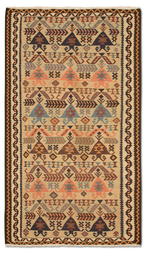 Tappeto corsia Tappeto Kelim - Vecchio - 195 x 108 cm - beige