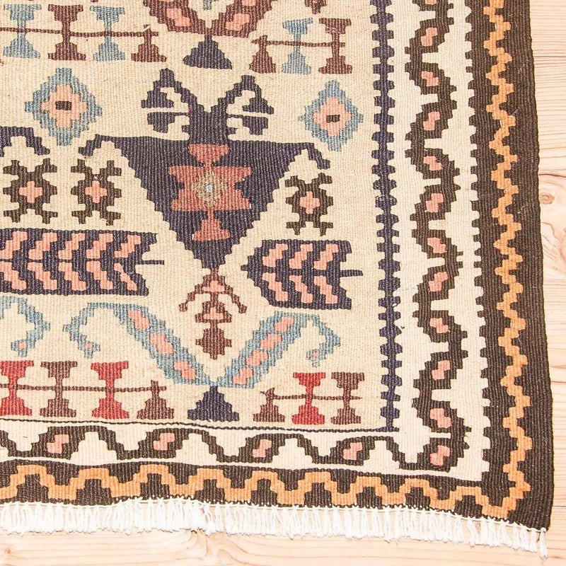 Tappeto corsia Tappeto Kelim - Vecchio - 195 x 108 cm - beige