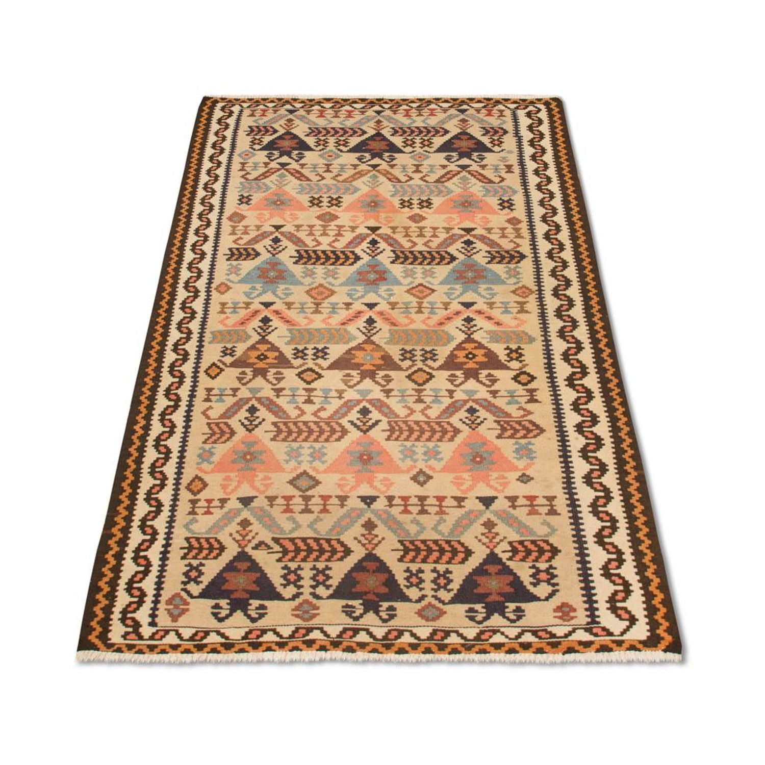 Tappeto corsia Tappeto Kelim - Vecchio - 195 x 108 cm - beige