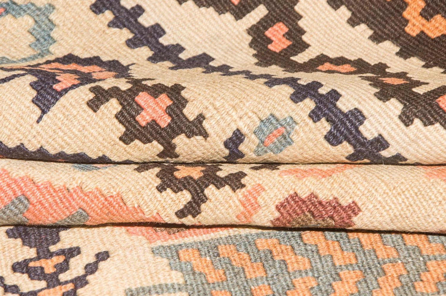 Tappeto corsia Tappeto Kelim - Vecchio - 195 x 108 cm - beige