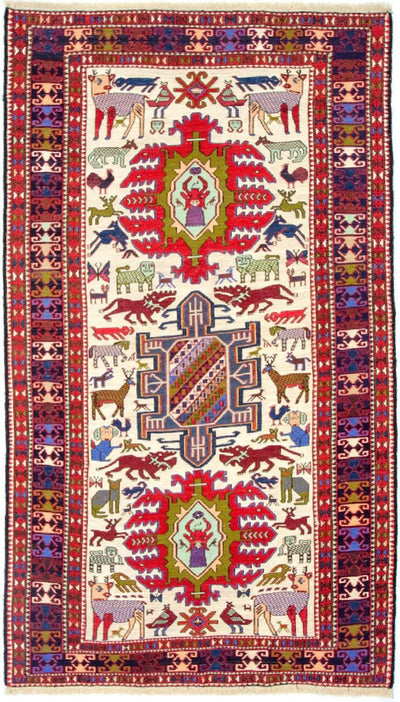 Kilim di seta Tappeto 118x212cm