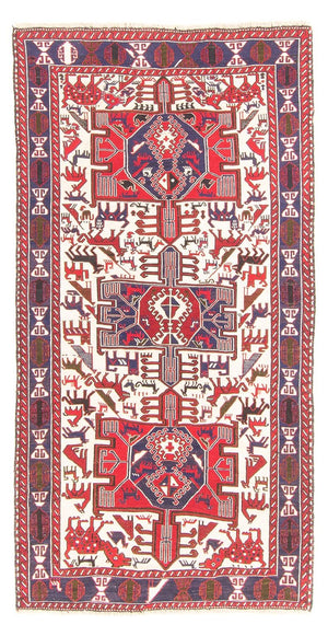 Tappeto corsia Tappeto Kelim - Orientale - 205 x 110 cm - crema
