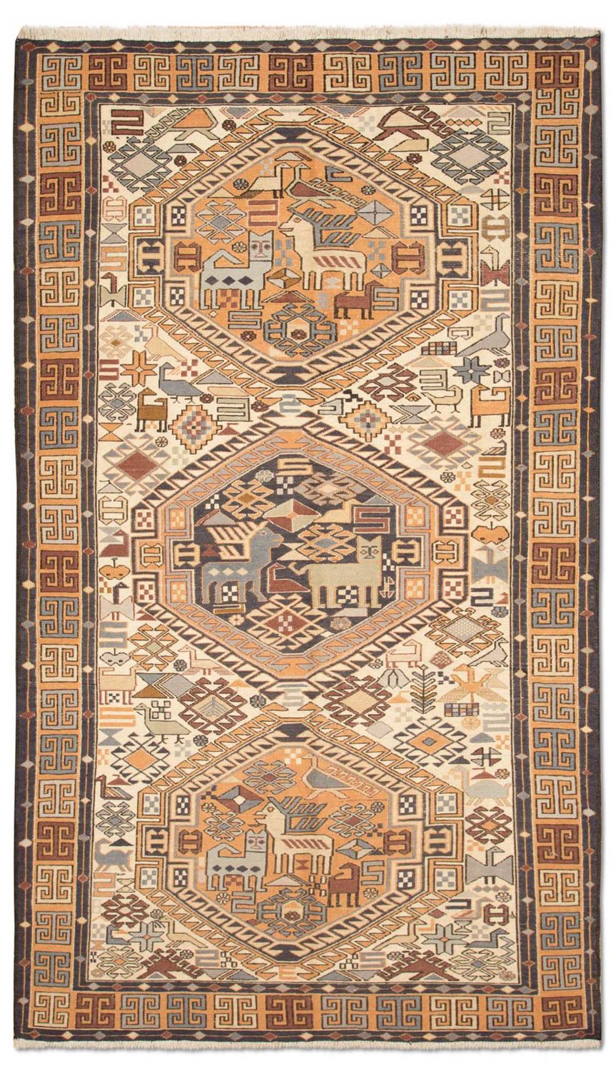 Tappeto corsia Tappeto Kelim - Orientale - 210 x 115 cm - beige