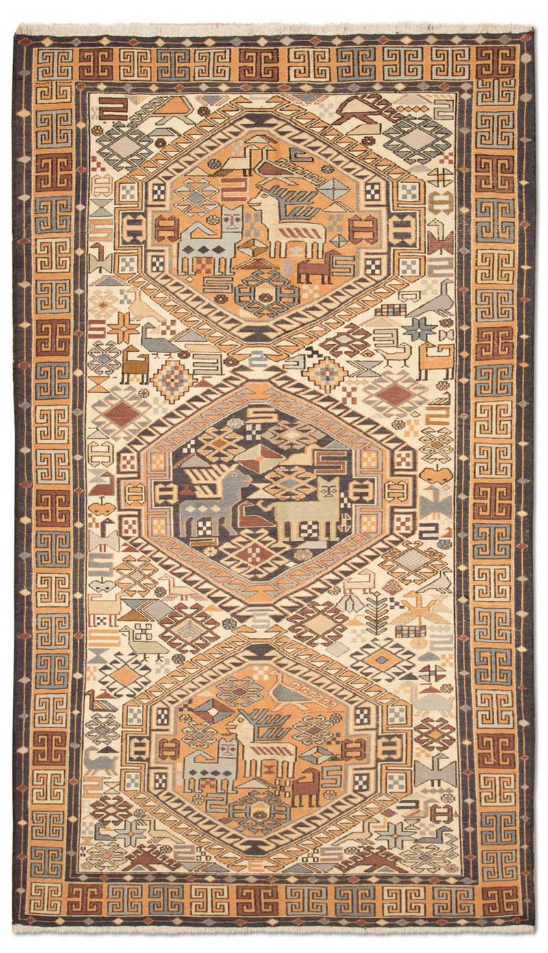 Tappeto corsia Tappeto Kelim - Orientale - 210 x 115 cm - beige