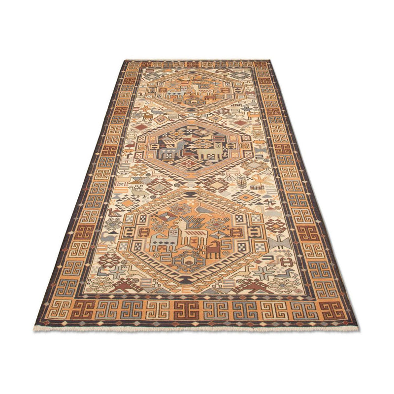 Tappeto corsia Tappeto Kelim - Orientale - 210 x 115 cm - beige
