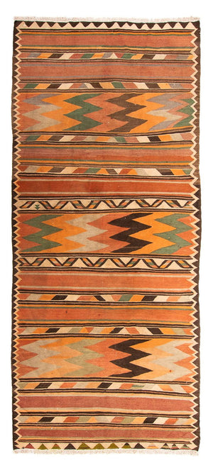 Tappeto corsia Tappeto Kelim - Vecchio - 340 x 160 cm - multicolore