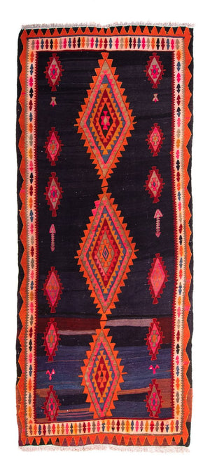 Tappeto corsia Tappeto Kelim - Vecchio - 315 x 150 cm - multicolore
