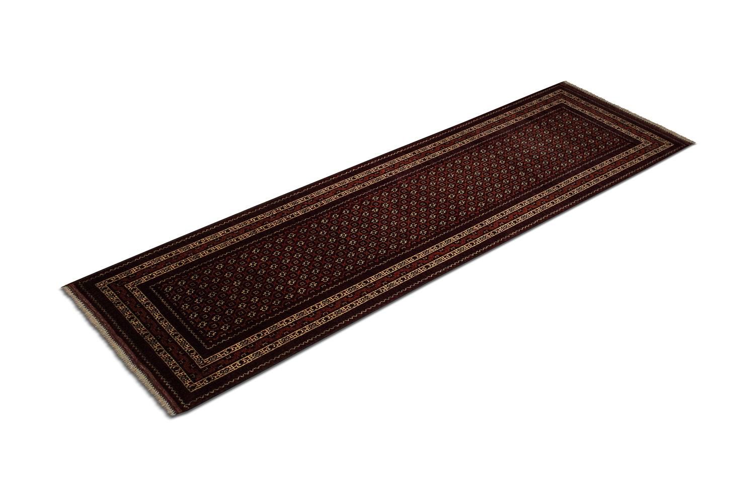 Tappeto corsia Tappeto afgano - Bukhara - 292 x 86 cm - rosso