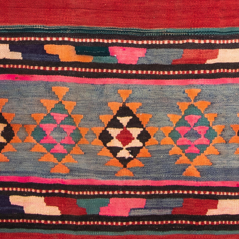 Tappeto corsia Tappeto Kelim - Vecchio - 350 x 150 cm - multicolore