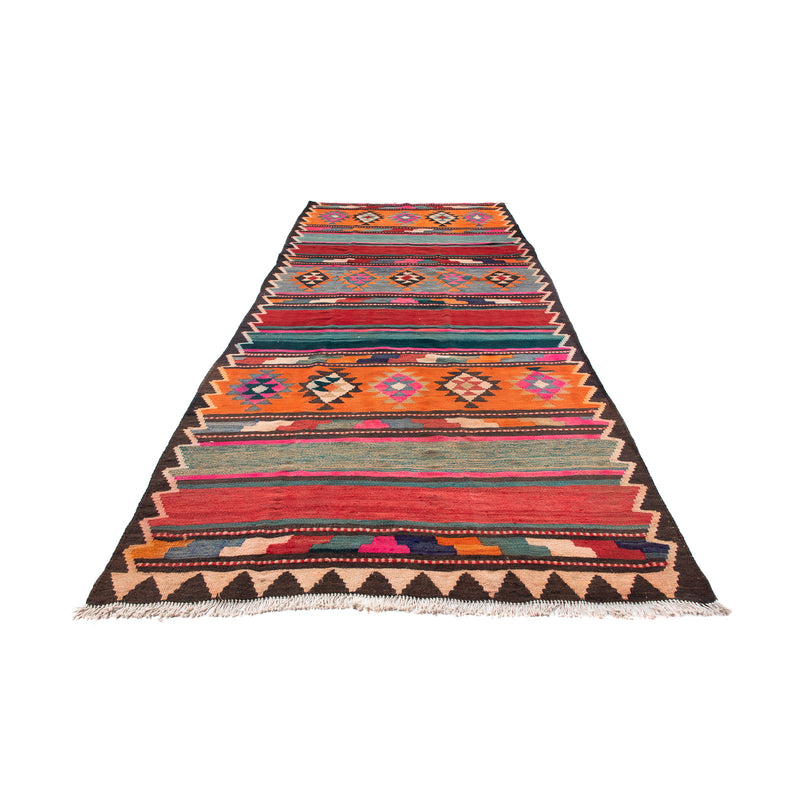 Tappeto corsia Tappeto Kelim - Vecchio - 350 x 150 cm - multicolore