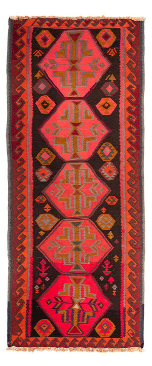 Tappeto corsia Tappeto Kelim - Vecchio - 325 x 140 cm - multicolore