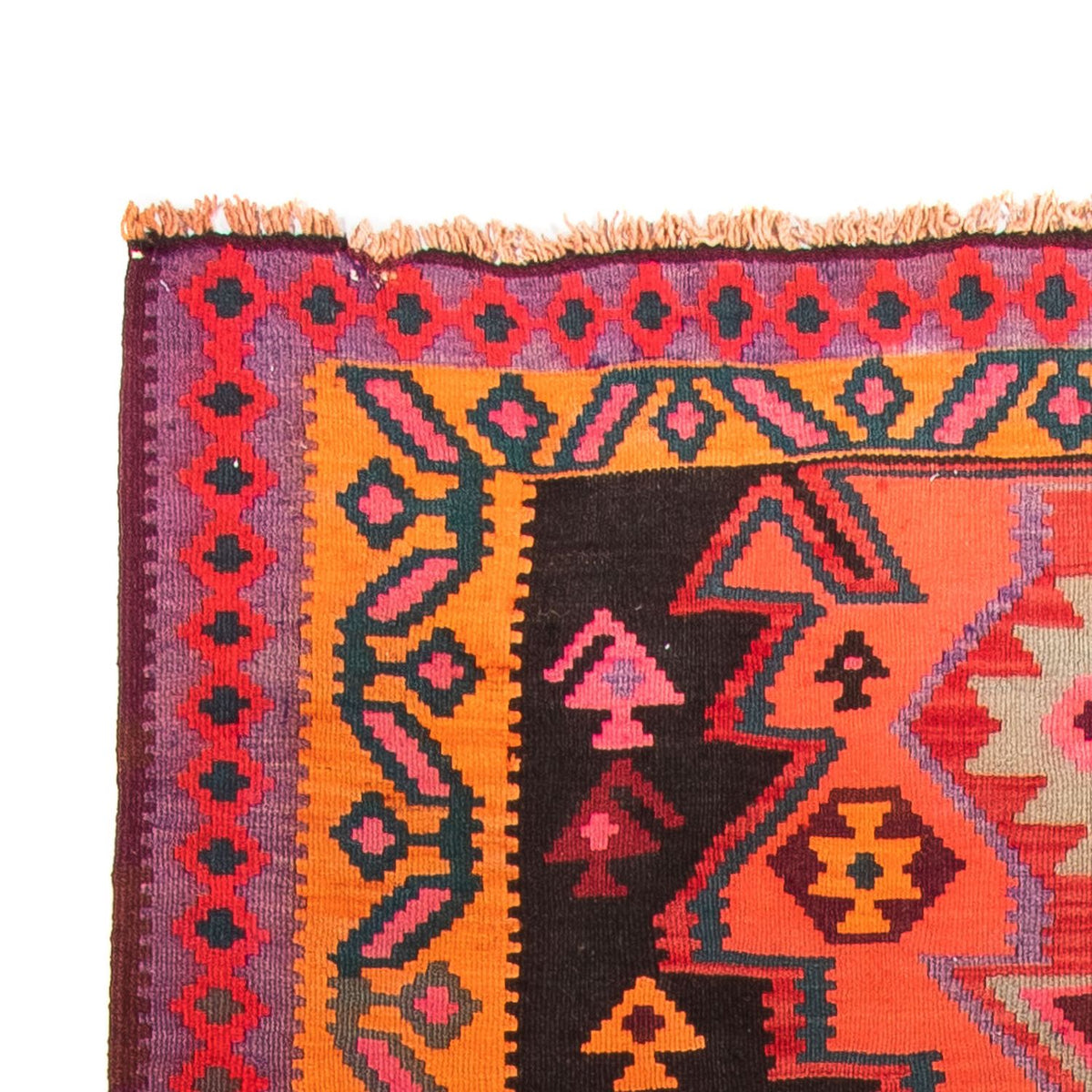 Tappeto corsia Tappeto Kelim - Vecchio - 335 x 150 cm - multicolore