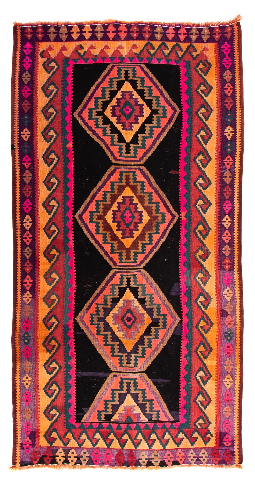 Tappeto corsia Tappeto Kelim - Vecchio - 310 x 160 cm - multicolore