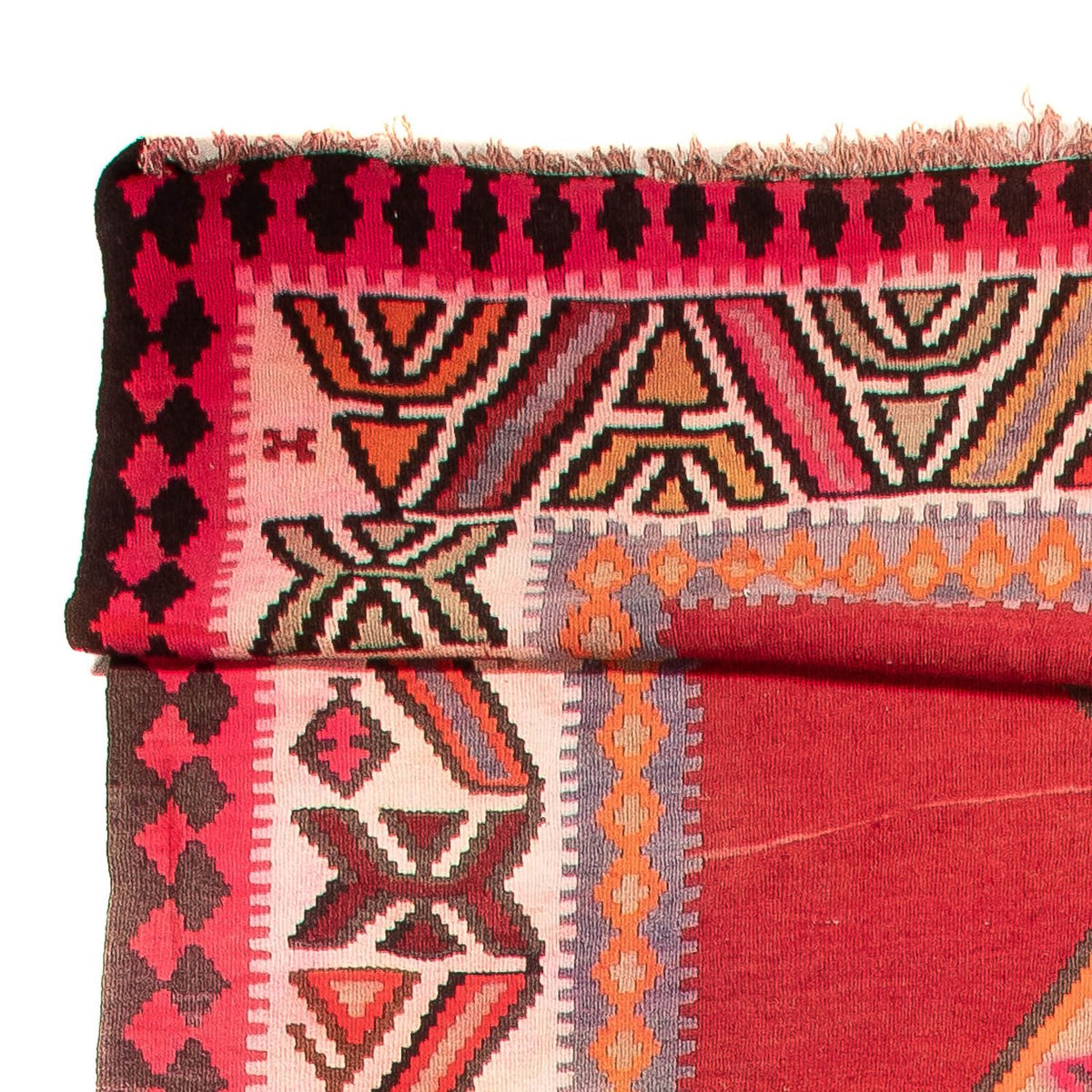 Tappeto corsia Tappeto Kelim - Vecchio - 490 x 190 cm - rosso
