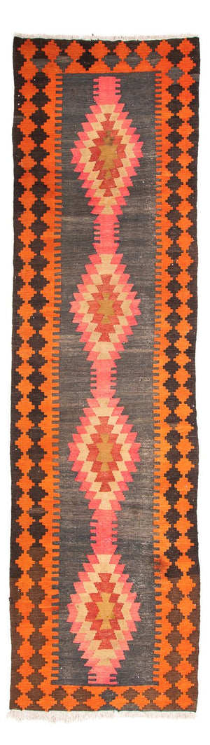 Tappeto corsia Tappeto Kelim - Vecchio - 340 x 100 cm - multicolore