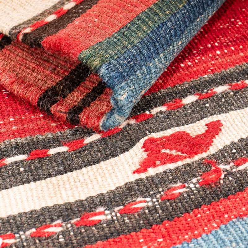 Tappeto corsia Tappeto Kelim - Vecchio - 250 x 140 cm - multicolore