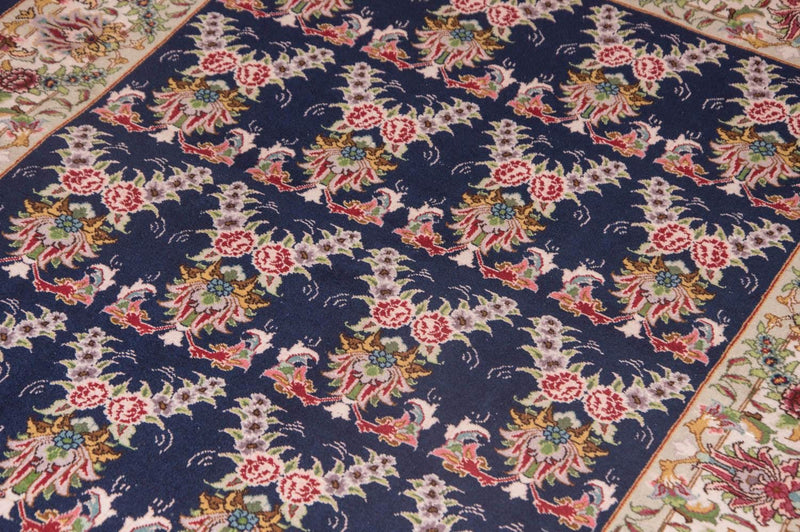 Tappeto Persero - Tabriz - Reale - 137 x 103 cm - blu scuro