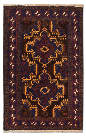 Tappeto Belutsch - 133 x 81 cm - blu