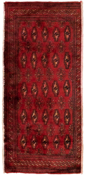Tappeto Turkaman - 130 x 60 cm - rosso