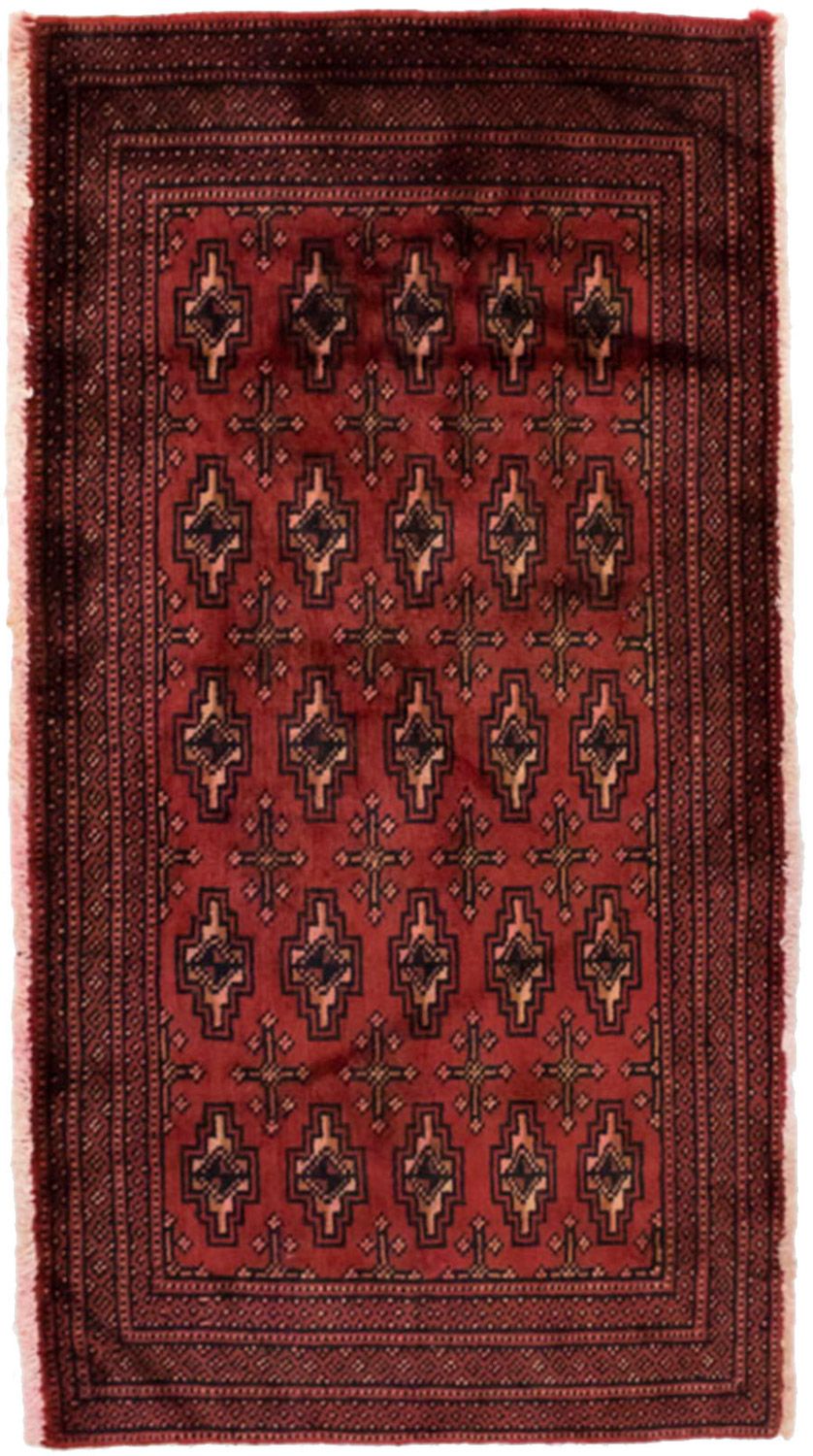 Tappeto Turkaman - 130 x 60 cm - rosso
