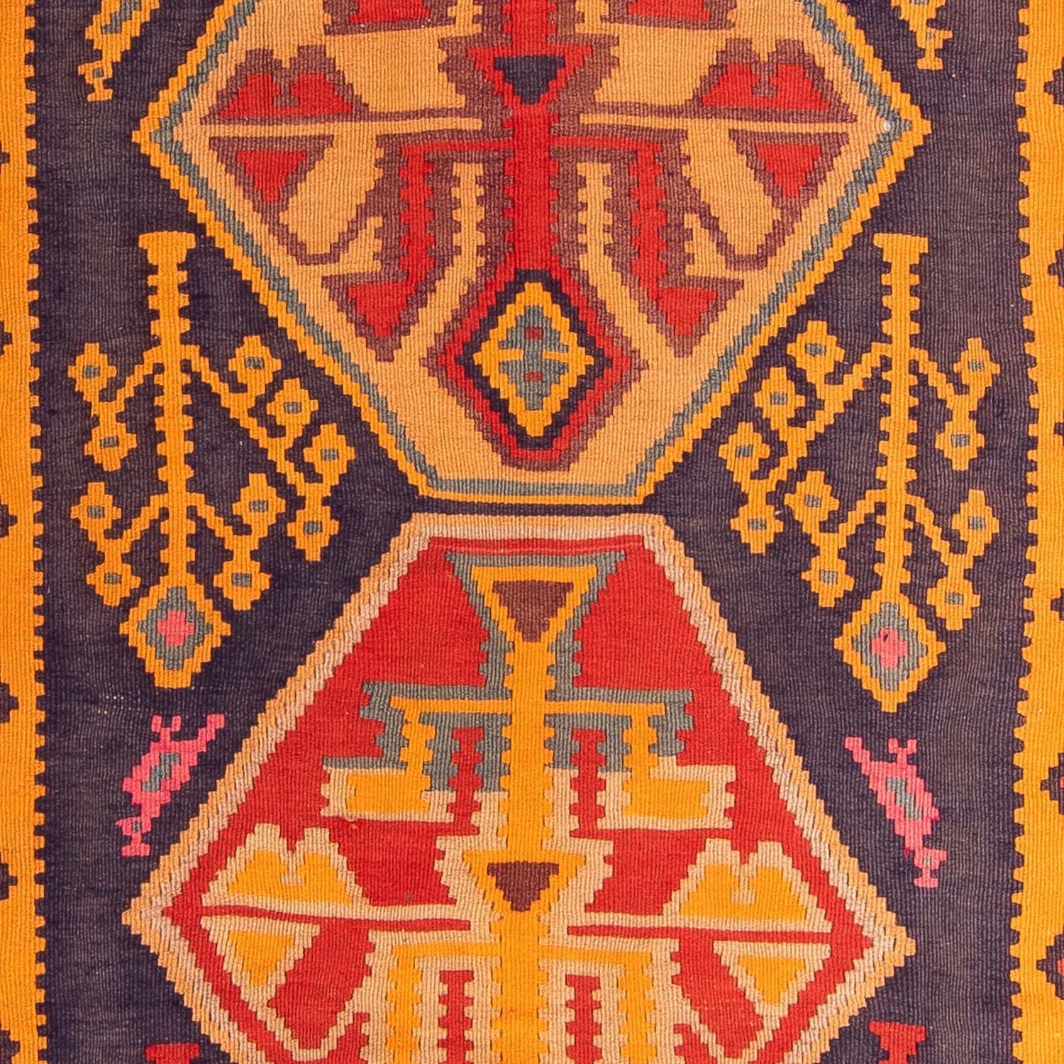 Tappeto corsia Tappeto Kelim - Vecchio - 340 x 155 cm - multicolore