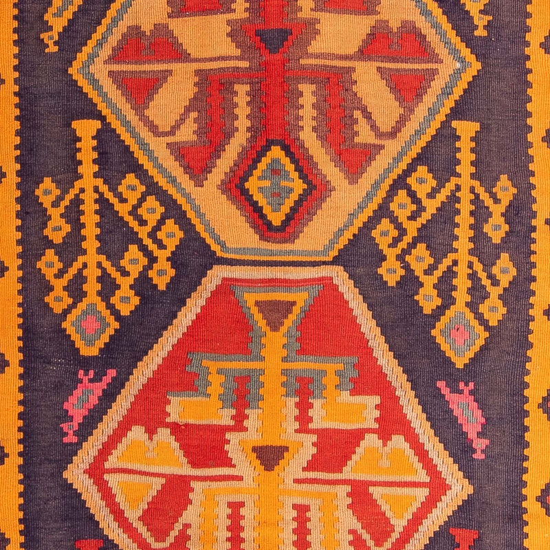 Tappeto corsia Tappeto Kelim - Vecchio - 340 x 155 cm - multicolore