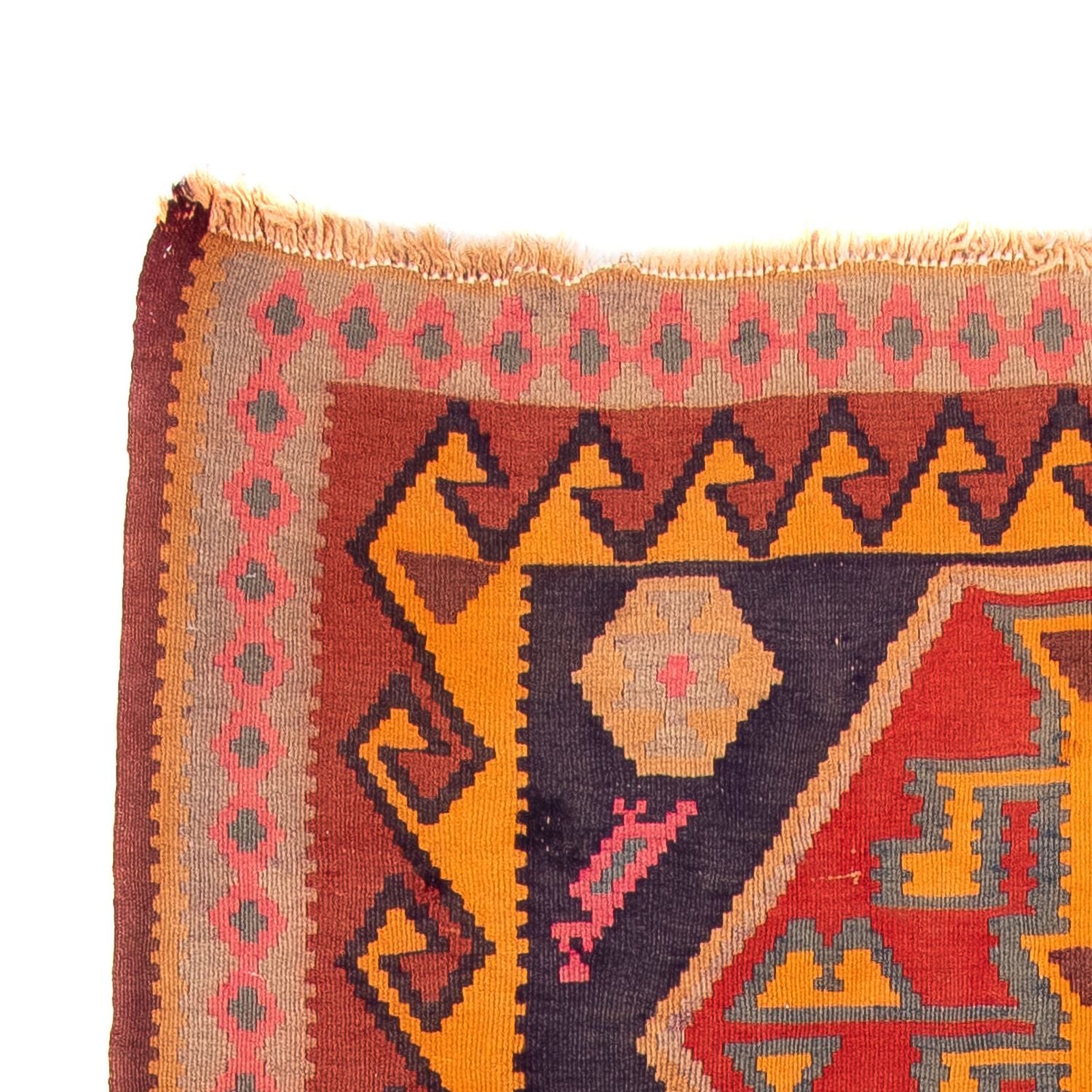 Tappeto corsia Tappeto Kelim - Vecchio - 340 x 155 cm - multicolore
