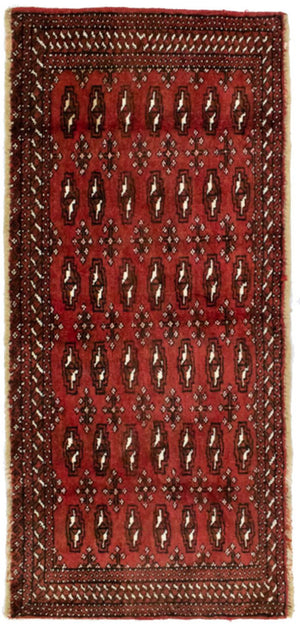 Tappeto Turkaman - 130 x 60 cm - rosso