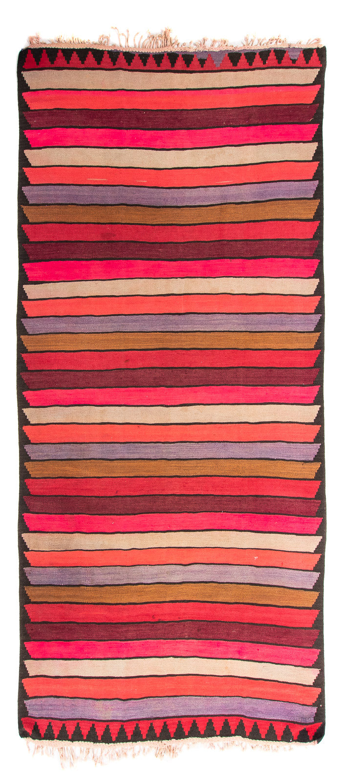 Tappeto corsia Tappeto Kelim - Vecchio - 340 x 160 cm - multicolore