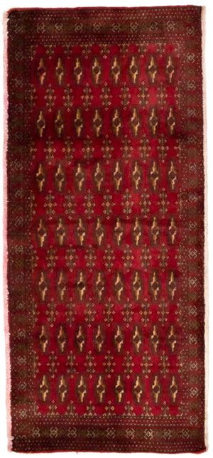 Tappeto Turkaman - 130 x 60 cm - rosso