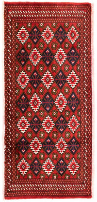 Tappeto Turkaman - 130 x 60 cm - rosso
