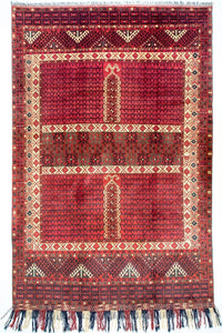 Tappeto afgano - Hatschlu - 293 x 203 cm - rosso