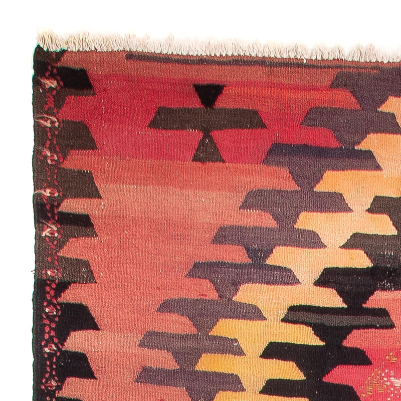 Tappeto corsia Tappeto Kelim - Vecchio - 405 x 150 cm - rosso chiaro