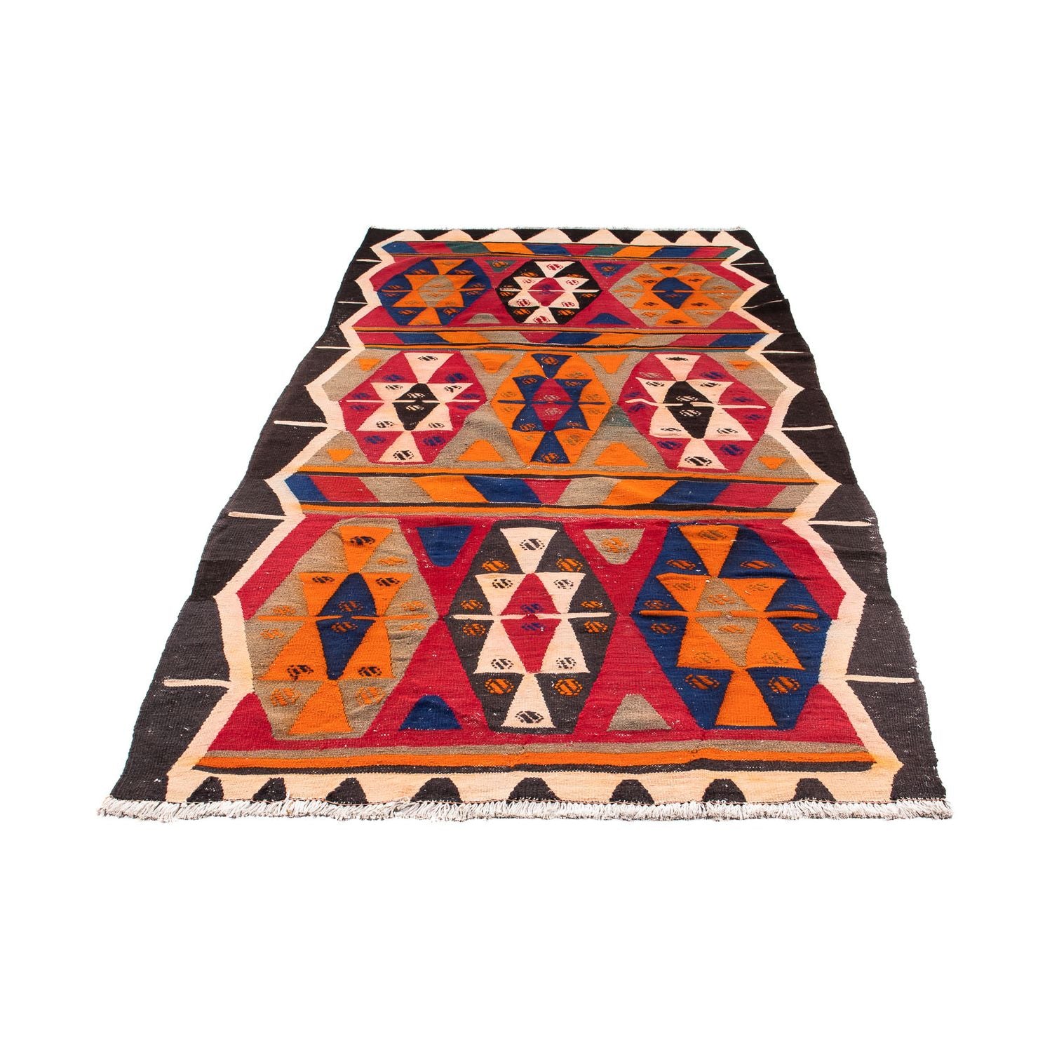 Tappeto corsia Tappeto Kelim - Vecchio - 300 x 160 cm - multicolore