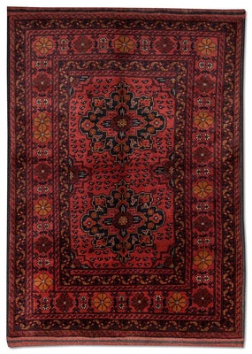 Tappeto afgano - Kunduz - 138 x 96 cm - rosso