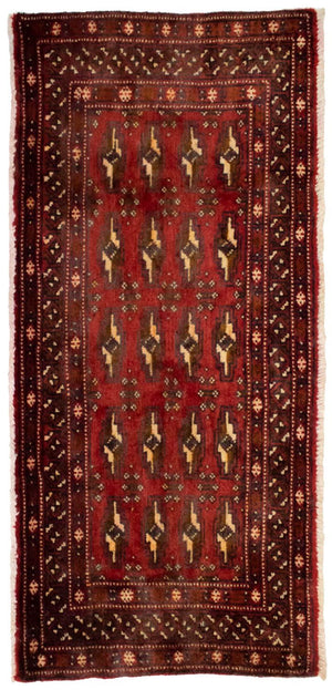 Tappeto Turkaman - 130 x 60 cm - rosso